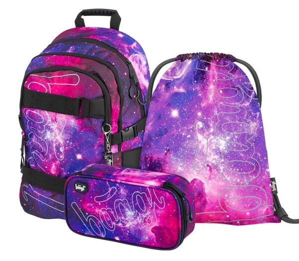 Set BAAGL SKATE Galaxy (batoh, penál, sáček)