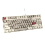 MageGee MK-STAR retro bílo-šedá / Mechanická klávesnice / US layout / kabel USB-A / RGB podsvícení (MK-STAR Wg Brown)
