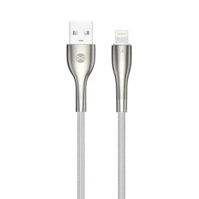 Forever Sleek Kabel USB-A (M) - Lightning (M) 1m bílá / 2.4 A (5900495082688)