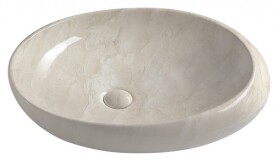SAPHO - DALMA keramické umyvadlo na desku 68x44 cm, marfil 327