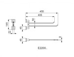 IDEAL STANDARD - IOM Square Držák na ručníky, chrom E2200AA