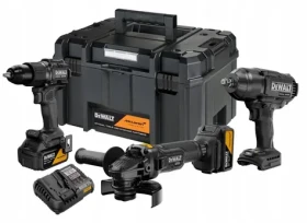 DeWalt 18V XR McLaren F1 Team / Sada aku nářadí / Vrtačka, úhlová bruska, rázový utahovák / 2x 5,0 Ah (DCK3222MP2T)