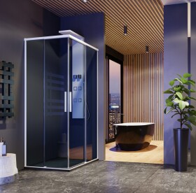 Aquatek Sprchová zástěna X-FAKTOR R14 100x80 cm s posuvnými dveřmi