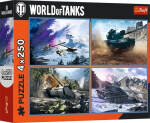 Puzzle World of Tanks: Velká bitva tanků 4x250 dílků