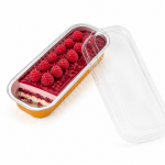 Cake star Alobalová miska na dezerty 200 ml se zlatým dnem, víčkem, vidličkou a samolepkou SWEET DESSERT 10 ks