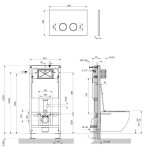 OMNIRES - Set: STRONGFRAME podomítkový rám ECO + STEEL-R45 nerez tlačítko, měď broušená STFWCECO1R45-RCPB