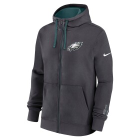 Nike Pánská mikina Philadelphia Eagles NFL Playbook Full-Zip Fleece Hoodie - Antracitová Velikost: 3XL
