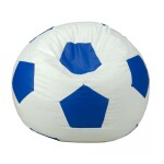 FRONTI Sedací vak - míč 110 cm - bílá + modrá