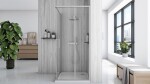 REA - Sprchový kout City 90x90 Nickel Brush Bez sprchové vaničky REA-K6496