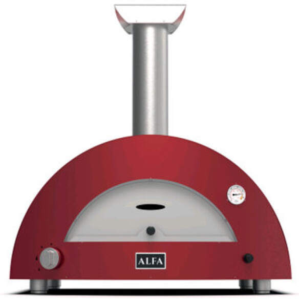 Alfa Forni Moderno 2 Pizze Hybrid Pizza Oven Antique Red