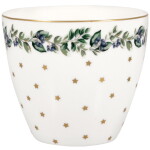 GREEN GATE Latte cup Philippa Petit White 300 ml, zlatá barva, porcelán 300ml