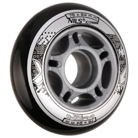 NILS Extreme PU 76x24 Kolečka černé (4ks) (5907695510829)