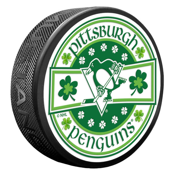 Mustang Puk Pittsburgh Penguins NHL Lucky St. Patrick's Day Puck