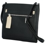 Stylová dámská koženková crossbody kabelka Walida, černá