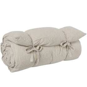 Ib Laursen Bavlněná matrace Lina Black Stripes 70 x 190 cm, černá barva, textil