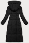 Černá dámská zimní bunda s páskem J Style (5M3227-392) odstíny černé XL (42)