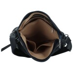 Trendy dámská koženková crossbody kabelka Skyler, tmavě modrá