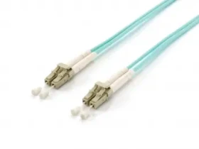 Equip tyrkysová / Optický patch kabel / LC-LC / Multimode OM3 Duplex / 5 m (255415)