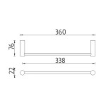 Nimco Bormo chrom držák na ručníky 36 cm BR 11035-26 BR 11035-26
