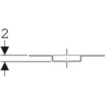 GEBERIT - Příslušenství Připojovací plech s ochranným víčkem, potažený PVC 388.124.28.1