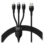 Baseus CASS030001 Kabel USB-A (M) - Micro-USB (M) 18W USB-C (M) 100W Lightning (M) 20W 1.2 m černá (CASS030001)
