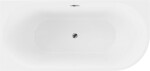 MEXEN - Mia volněstojící vana levá 150 x 75, bílá/černá bez krytky přepadu a zátky 52691507575L-SS