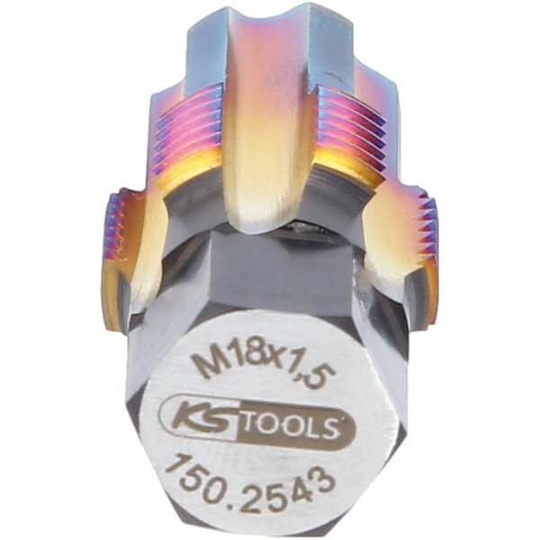 KS Tools 150.2543 univerzální prořezávač závitů M18 x 1.5 Speciální nástrojová ocel 1 ks