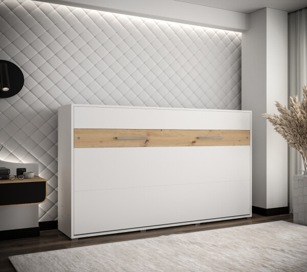 Vyklápěcí postel HH120 Barva korpusu: Bílá mat + Dub Artisan