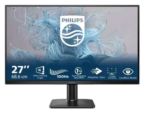 27" Philips 27E2N1100L černá / Monitor / VA / 1920 x 1080 / 100Hz / 4ms / 250cd / HDMI+VGA (27E2N1100L/00)