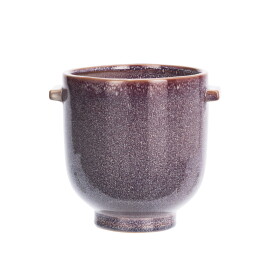 MADAM STOLTZ Obal na květiny Purple Ø 17 cm, fialová barva, keramika