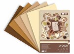 Happy Color Deco Brown barevné papíry A4 170 g 20 listů hnědá