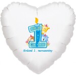 Krásné 1. narozeniny fóliový balónek srdíčko pro kluky Balonky.cz Krásné 1. narozeniny fóliový balónek srdíčko pro kluky Balonky.cz