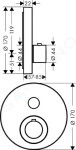 AXOR - ShowerSelect Termostat pod omítku pro 1 spotřebič, chrom 36722000