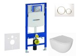 GEBERIT - Duofix Set předstěnové instalace, klozetu Oudee a sedátka softclose, tlačítko Sigma20, bílá/pozlacená SANI11CA3133