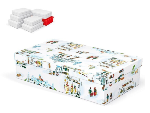 Krabice dárková vánoční A-V005-GL 36x22x9 cm