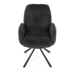 Jídelní židle, černá, hladká látka, DCH-D1330 BK2