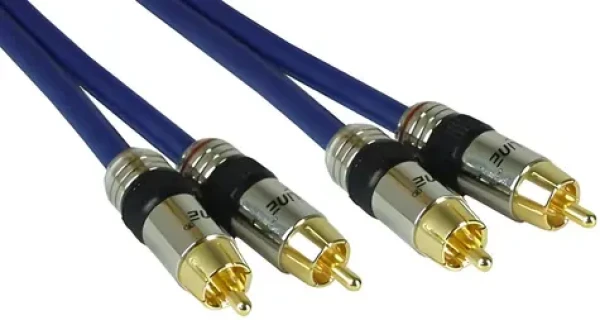 InLine Propojovací kabel Cinch modrá / Kabel / 2x RCA (Cinch) - 2x RCA (Cinch) / 0,5 m (89750P)