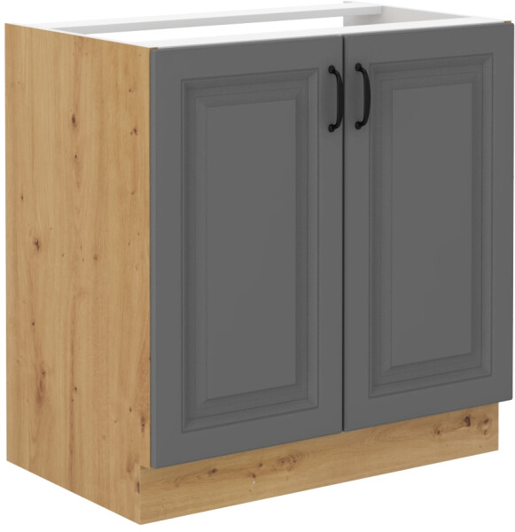 Spodní skříňka pod dřez Stilo 80 ZL 2F BB Barva korpusu: Dub artisan, Barva dvířek: Dust Grey