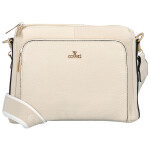 Trendy dámská koženková crossbody kabelka Chiara, béžová