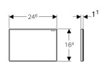 GEBERIT - Splachovací systémy Krycí deska, bílé sklo 115.766.SI.1