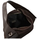 Módní dámská kožená kabelka na rameno Beatrix, tmavě hnědá