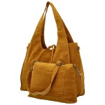 Trendy dámský koženkový set kabelek Eudosia, žlutý