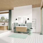 VILLEROY & BOCH - Avento Dvojumyvadlo nábytkové 120x47 cm, s přepadem, 2 otvory pro baterii, CeramicPlus, alpská bílá 4A23CKR1