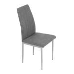 Jídelní židle, šedá, látka, DCL-379 GREY2