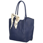 Módní dámská koženková kabelka na rameno Nenet, tmavě modrá