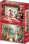 ALIPSON Puzzle Malá balerína a Romantická zahrada
