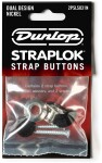 Dunlop 2PSLS031N - STRAPLOK DUAL DESIGN STRAP BUTTON SET - NICKEL