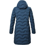 Dámská zimní bunda Killtec KOW 9 prošívaná bunda s kapucí dlouhá nepromokavá modrá (41806/744) 46
