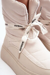 Dámské sněhule s ozdobným svazováním světle béžové Siracna 38