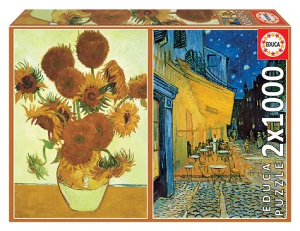 EDUCA Puzzle Slunečnice + Terasa kavárny v noci